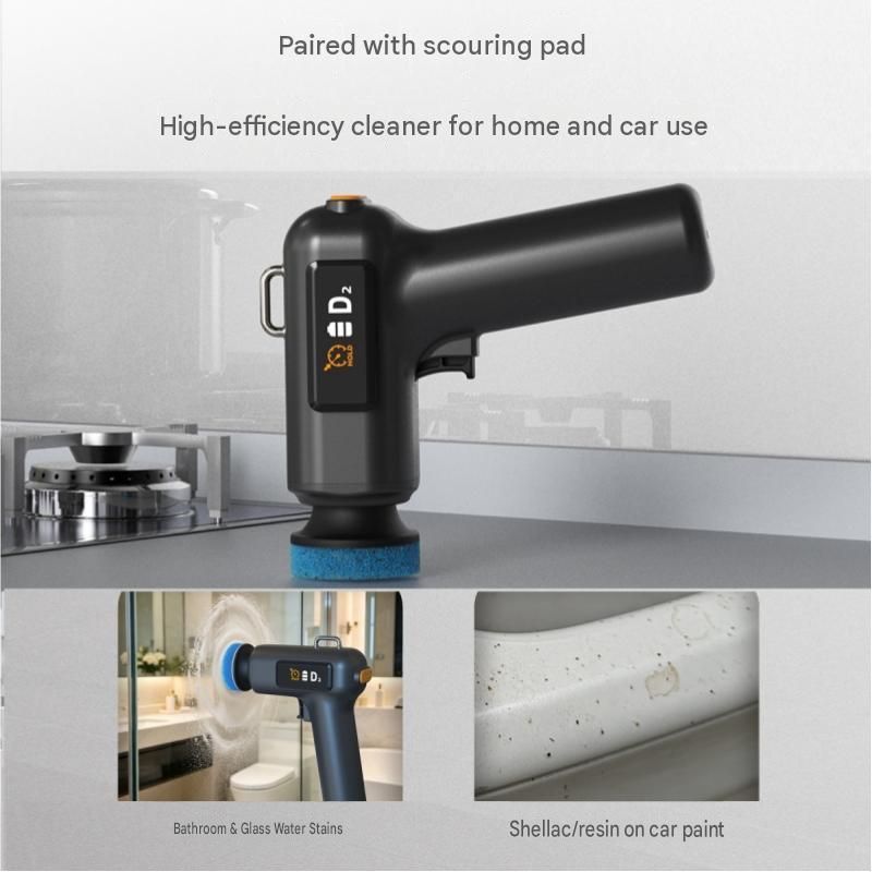 Cordless Car Polisher and Waxer Kit - 2-Speed Electric Buffer with LCD Display - Magnetic Quick Change Pads, Portable Auto Detailing Tool for Scratch Removal, Cleaning, Home Use