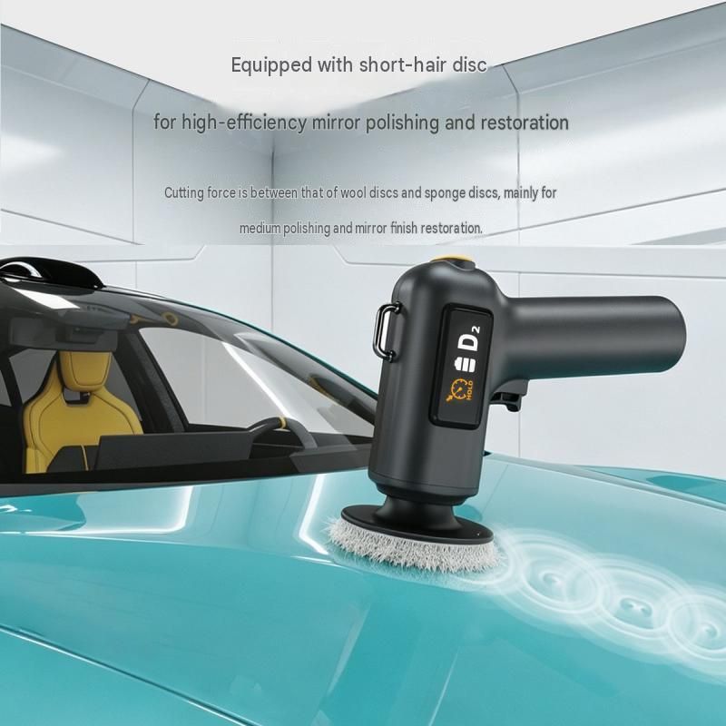 Cordless Car Polisher and Waxer Kit - 2-Speed Electric Buffer with LCD Display - Magnetic Quick Change Pads, Portable Auto Detailing Tool for Scratch Removal, Cleaning, Home Use