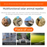 Solar Powered Ultrasonic Animal Repeller （Single-speaker style）- Outdoor Pest Deterrent with PIR Motion Sensor and LED Flash, Waterproof Garden Stake for Cats, Dogs, Birds, Rodents, Snakes, Green ABS Plastic, 12m Range