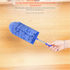 Purple Telescopic Electrostatic Duster with 4-pack Replaceable Microfiber Head - Extendable 35-80cm Stainless Steel Handle, Non-Scratch Cleaning Brush for Home, Car, Keyboard, Ceiling Fans