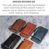 Yellow Brown Retro Leather 2-in-1 Men's Wallet & Phone  storage pouch - Multi-Card Zipper Clutch with Front Pocket - Vintage Business Pocket for Phone & Cards