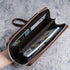 Yellow Brown Retro Leather 2-in-1 Men's Wallet & Phone  storage pouch - Multi-Card Zipper Clutch with Front Pocket - Vintage Business Pocket for Phone & Cards