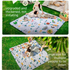 Seattle style Waterproof Picnic Mat - 200x150cm Extra Thick Outdoor Blanket with Carry Handle, Machine Washable Camping Ground Sheet for Beach and Park