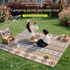 Bohemian style Waterproof Picnic Mat - 200x150cm Extra Thick Outdoor Blanket with Carry Handle, Machine Washable Camping Ground Sheet for Beach and Park