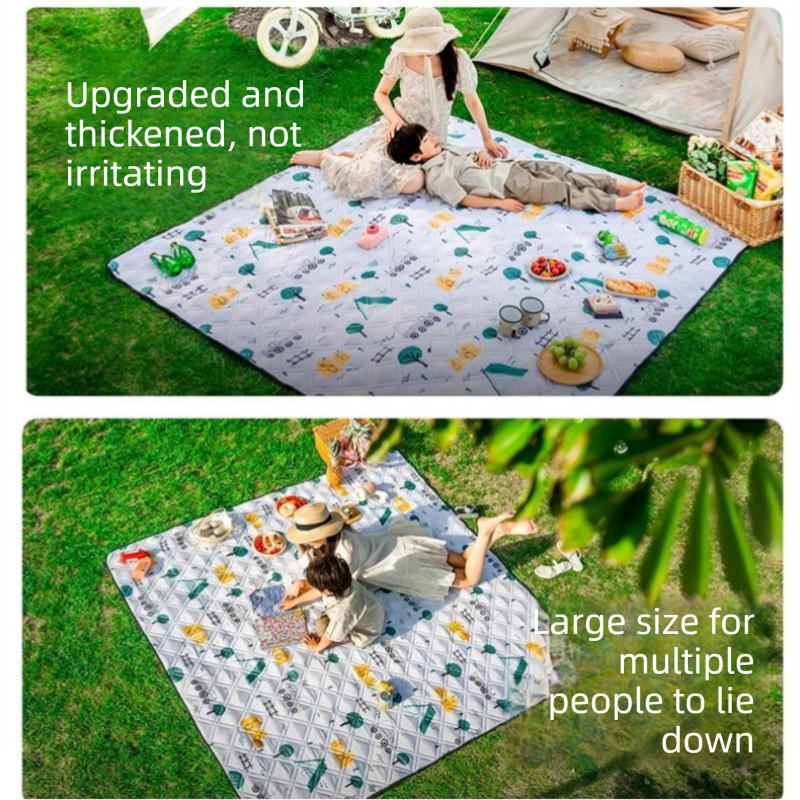 Bohemian style Waterproof Picnic Mat - 200x150cm Extra Thick Outdoor Blanket with Carry Handle, Machine Washable Camping Ground Sheet for Beach and Park