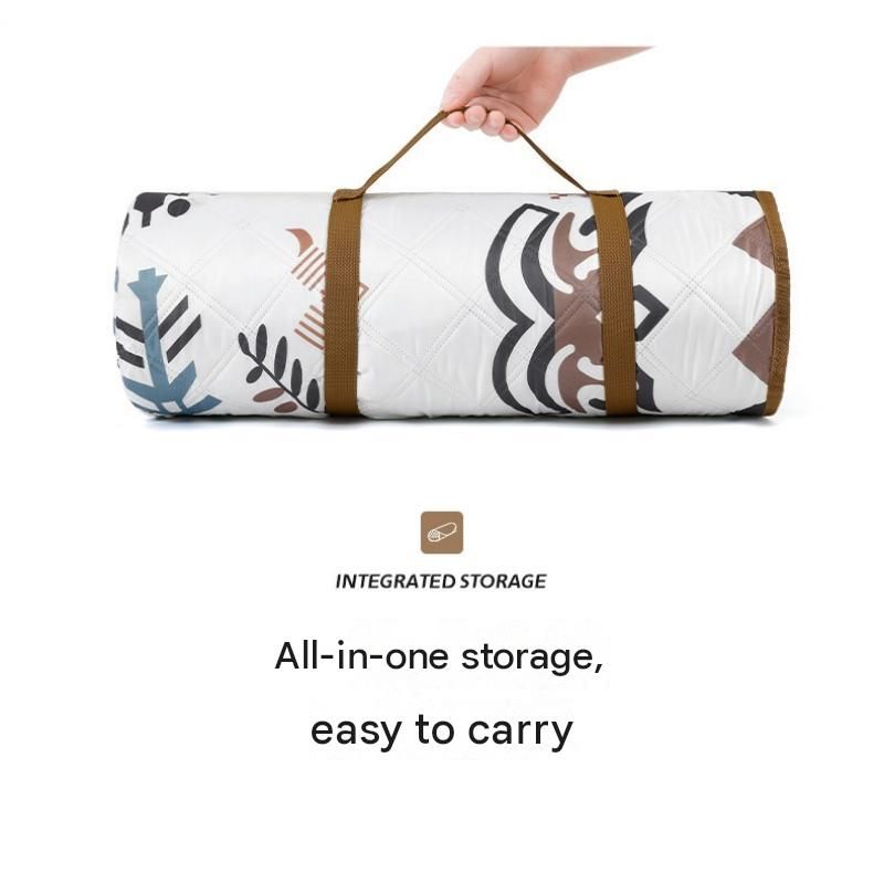 Bohemian style Waterproof Picnic Mat - 200x150cm Extra Thick Outdoor Blanket with Carry Handle, Machine Washable Camping Ground Sheet for Beach and Park