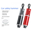 3-piece Black 2-in-1 Car Window Breaker & Seatbelt Cutter - Tungsten Steel Emergency Escape Tool with Test Glass, Portable Auto Safety Hammer