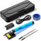 Blue Portable Cordless Soldering Iron Kit with 3 Soldering Tips 5V 8W - 3 Temperature Settings, Fast Heating Mini Tool for Circuit Board Repair, Electronics Soldering, Wiring and DIY Use