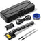 Black Portable Cordless Soldering Iron Kit with 3 Soldering Tips 5V 8W - 3 Temperature Settings, Fast Heating Mini Tool for Circuit Board Repair, Electronics Soldering, Wiring and DIY Use