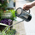 2L Gray Long Spout Watering Can with Shower Head - Clear Plastic Indoor Plant Waterer for Succulents, Balcony Garden, Precise Watering Tool
