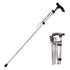 Folding Hiking Stick Silver - Adjustable Aluminum Telescopic Walking Cane, 5-Height Settings 82-95cm, Lightweight Portable Trekking Pole for Seniors and Outdoors