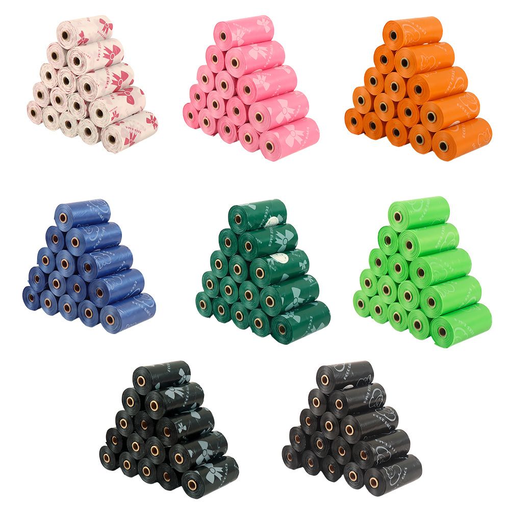 Pink Thickened Dog Poop Bags 360 Pack - 24 Rolls, 15 Bags per Roll, 22 x 30cm Leak-Resistant Easy-Tear Pet Waste Bags for Dog Walking, Travel and Daily Clean-Up