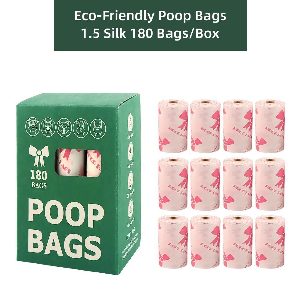 White Thickened Dog Poop Bags 360 Pack - 24 Rolls, 15 Bags per Roll, 22 x 30cm Leak-Resistant Easy-Tear Pet Waste Bags for Dog Walking, Travel and Daily Clean-Up