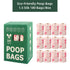 White Thickened Dog Poop Bags 360 Pack - 24 Rolls, 15 Bags per Roll, 22 x 30cm Leak-Resistant Easy-Tear Pet Waste Bags for Dog Walking, Travel and Daily Clean-Up
