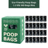 Black Thickened Dog Poop Bags 360 Pack - 24 Rolls, 15 Bags per Roll, 22 x 30cm Leak-Resistant Easy-Tear Pet Waste Bags for Dog Walking, Travel and Daily Clean-Up
