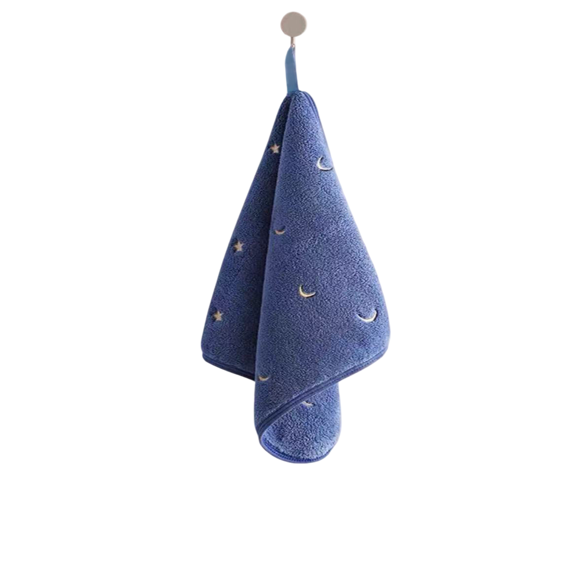 5-Pack Blue Hanging Hand Towels, 30x30cm, Soft Absorbent, with Hang Loop