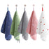 5-Pack Hanging Hand Towels (Green)- 30 x 30 cm Soft Absorbent Quick-Dry Square Towels with Hanging Loops for Bathroom, Kitchen and Everyday Home Use
