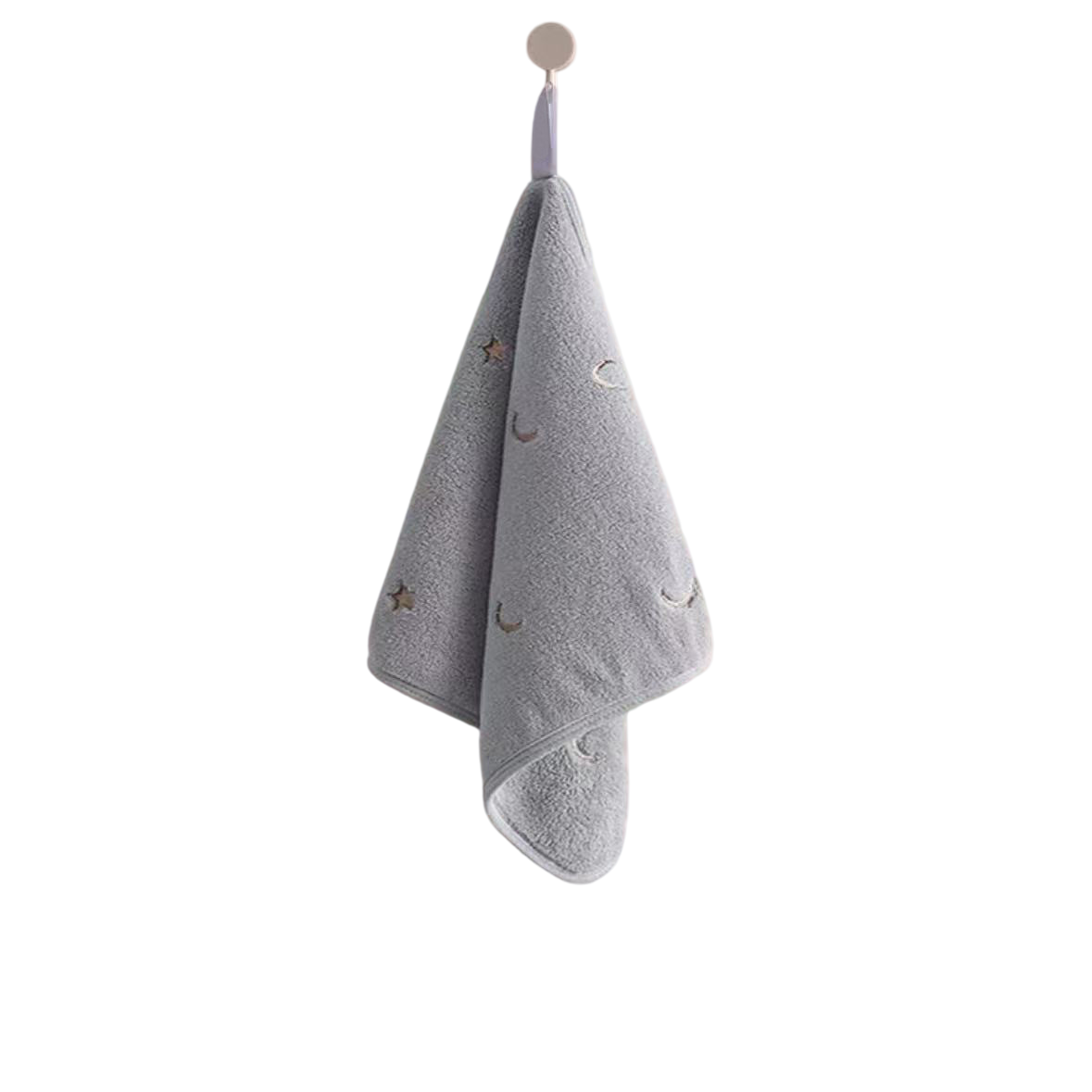 5-Pack Gray Hanging Hand Towels, 30x30cm, Soft Absorbent, with Hang Loop
