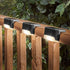 4 Pack Solar Step Lights (White light)- Outdoor LED Fence and Deck Lights with Auto Dusk Activation, 8-10 Hour Lighting for Stairs, Garden, Patio and Pathways