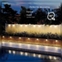 4 Pack Solar Step Lights (White light)- Outdoor LED Fence and Deck Lights with Auto Dusk Activation, 8-10 Hour Lighting for Stairs, Garden, Patio and Pathways