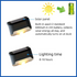 4 Pack Solar Step Lights (White light)- Outdoor LED Fence and Deck Lights with Auto Dusk Activation, 8-10 Hour Lighting for Stairs, Garden, Patio and Pathways