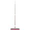 Red 2 in 1 Floor Squeegee Broom - 102cm Long Handle 32cm Double Sided Cleaning Head with 180 Degree Rotation for Water, Hair, Floors, Windows and Bathrooms