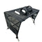 Portable Foldable Pet Grooming Table with Mesh Base and Adjustable Restraint Loop - Ergonomic Elevated Dog and Cat Washing Stand for Home Bathing
