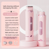Pink 2-in-1 Electric Hair Trimmer and Shaver with Digital LED Display - Dual Head Grooming Kit with Type-C Charging for Body, Bikini Line and Precision Trimming