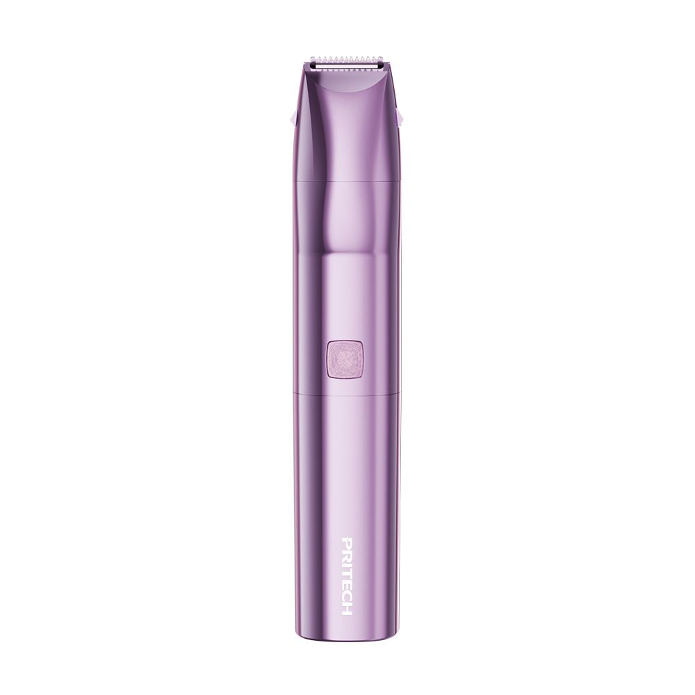 Purple Women's 2-in-1 Waterproof Electric Shaver and Trimmer - Rechargeable Bikini Body Hair Remover with Ceramic Blades, LCD Display and 180 Min Runtime for Bikini Line, Legs and Body