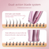 Purple Women's 2-in-1 Waterproof Electric Shaver and Trimmer - Rechargeable Bikini Body Hair Remover with Ceramic Blades, LCD Display and 180 Min Runtime for Bikini Line, Legs and Body