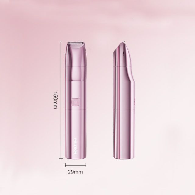 Purple Women's 2-in-1 Waterproof Electric Shaver and Trimmer - Rechargeable Bikini Body Hair Remover with Ceramic Blades, LCD Display and 180 Min Runtime for Bikini Line, Legs and Body