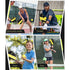 Fiberglass Pickleball Paddle Set - Multicolour Abstract Graffiti Design with White Edge and Grip, 2 Paddles with 4 Pickleballs for Outdoor Courts, Clubs and Recreational Play