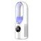 White Bladeless Misting Desk Fan - 30.5cm USB Powered 3 Speed Personal Cooling Fan with Mist Function, LCD Display, Timer and 7 Colour Ambient Light
