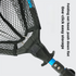 Telescopic Folding Fishing Landing Net - 92cm Aluminium Alloy Handle with 80cm Deep Triangular Mesh Net, One Click Foldable Design for Freshwater and Saltwater Fishing