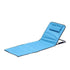 Blue Adjustable Folding Beach Mat with Backrest - 5 Position Reclining Lounger with Built In Pillow, 600D Oxford Fabric and Portable Carry Bag for Beach, Camping and Outdoor Relaxing