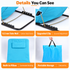 Blue Adjustable Folding Beach Mat with Backrest - 5 Position Reclining Lounger with Built In Pillow, 600D Oxford Fabric and Portable Carry Bag for Beach, Camping and Outdoor Relaxing
