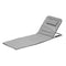 Grey Adjustable Folding Beach Mat with Backrest - 5 Position Reclining Lounger with Built In Pillow, 600D Oxford Fabric and Portable Carry Bag for Beach, Camping and Outdoor Relaxing