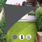 3 x 3 m Gray Triangle Shade Sail - Silver Coated Outdoor Sun Shade Canopy with Reinforced Corners and Ropes for Patio, Garden, Backyard, Balcony and Poolside