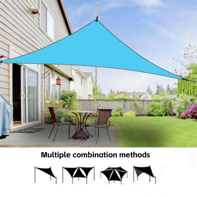3 x 3 m Beige Triangle Shade Sail - Silver Coated Outdoor Sun Shade Canopy with Reinforced Corners and Ropes for Patio, Garden, Backyard, Balcony and Poolside