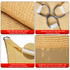 3 x 3 x 3 m Triangle HDPE Shade Sail - Beige Breathable Outdoor Sun Shade Canopy with Reinforced Edges and Metal D Rings for Patio, Garden, Backyard and Poolside