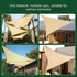 3 x 3 x 3 m Triangle HDPE Shade Sail - Beige Breathable Outdoor Sun Shade Canopy with Reinforced Edges and Metal D Rings for Patio, Garden, Backyard and Poolside