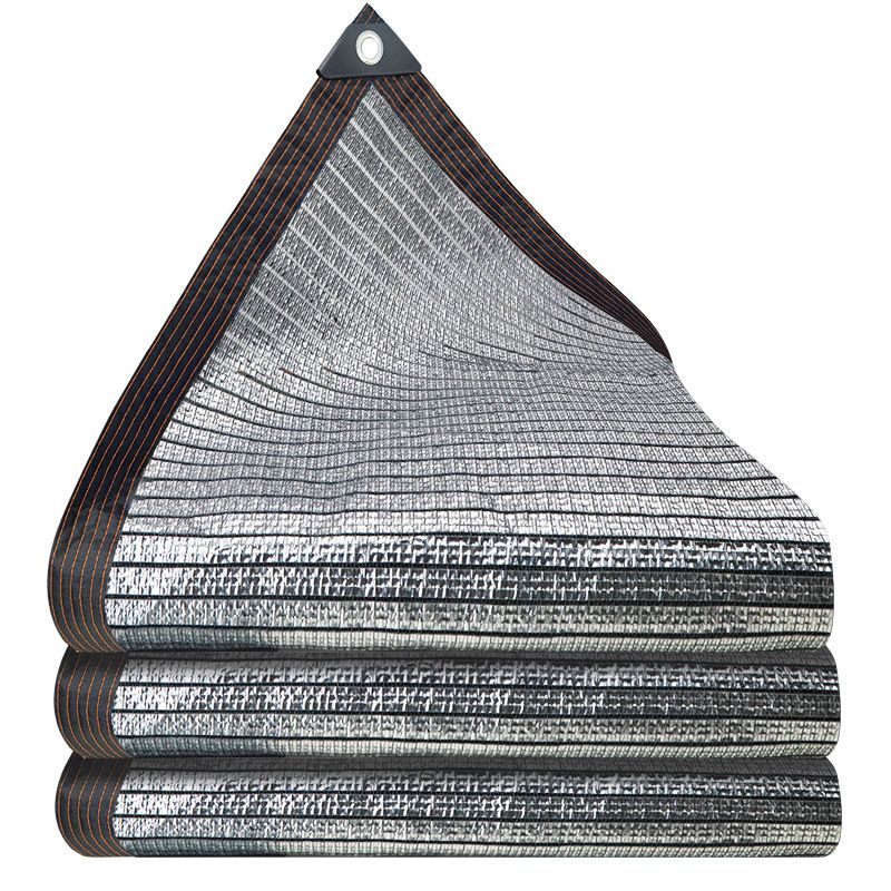 Reflective Aluminium Foil Shade Cloth (3 X 3M)- Breathable HDPE Outdoor Sun Shade Net with Reinforced Eyelets and Edges for Patio, Pergola, Greenhouse, Balcony and Carport