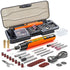 Orange Cordless Rotary Tool Kit - 3.7V USB-C Rechargeable Engraving Pen with LED Display, 6 Speed 16000RPM, Work Light and Accessories for Engraving, Grinding, Drilling and Polishing