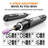 Orange Cordless Rotary Tool Kit - 3.7V USB-C Rechargeable Engraving Pen with LED Display, 6 Speed 16000RPM, Work Light and Accessories for Engraving, Grinding, Drilling and Polishing