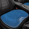 Black Breathable Gel Seat Cushion - 46 x 46 cm Honeycomb Cooling Car and Office Chair Pad with TPR Gel Surface, Foam Support and Reinforced Fabric Base for Everyday Sitting