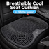 Black Breathable Gel Seat Cushion - 46 x 46 cm Honeycomb Cooling Car and Office Chair Pad with TPR Gel Surface, Foam Support and Reinforced Fabric Base for Everyday Sitting