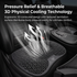 Black Breathable Gel Seat Cushion - 46 x 46 cm Honeycomb Cooling Car and Office Chair Pad with TPR Gel Surface, Foam Support and Reinforced Fabric Base for Everyday Sitting