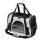 Grey with Black Foldable Pet Carrier Bag - Breathable Mesh Soft Sided Travel Carrier, Handheld and Shoulder Carry Design for Cats and Small Dogs up to Approx. 7.5 kg