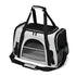Grey with Black Foldable Pet Carrier Bag - Breathable Mesh Soft Sided Travel Carrier, Handheld and Shoulder Carry Design for Cats and Small Dogs up to Approx. 7.5 kg
