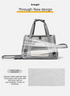 Grey with Black Foldable Pet Carrier Bag - Breathable Mesh Soft Sided Travel Carrier, Handheld and Shoulder Carry Design for Cats and Small Dogs up to Approx. 7.5 kg